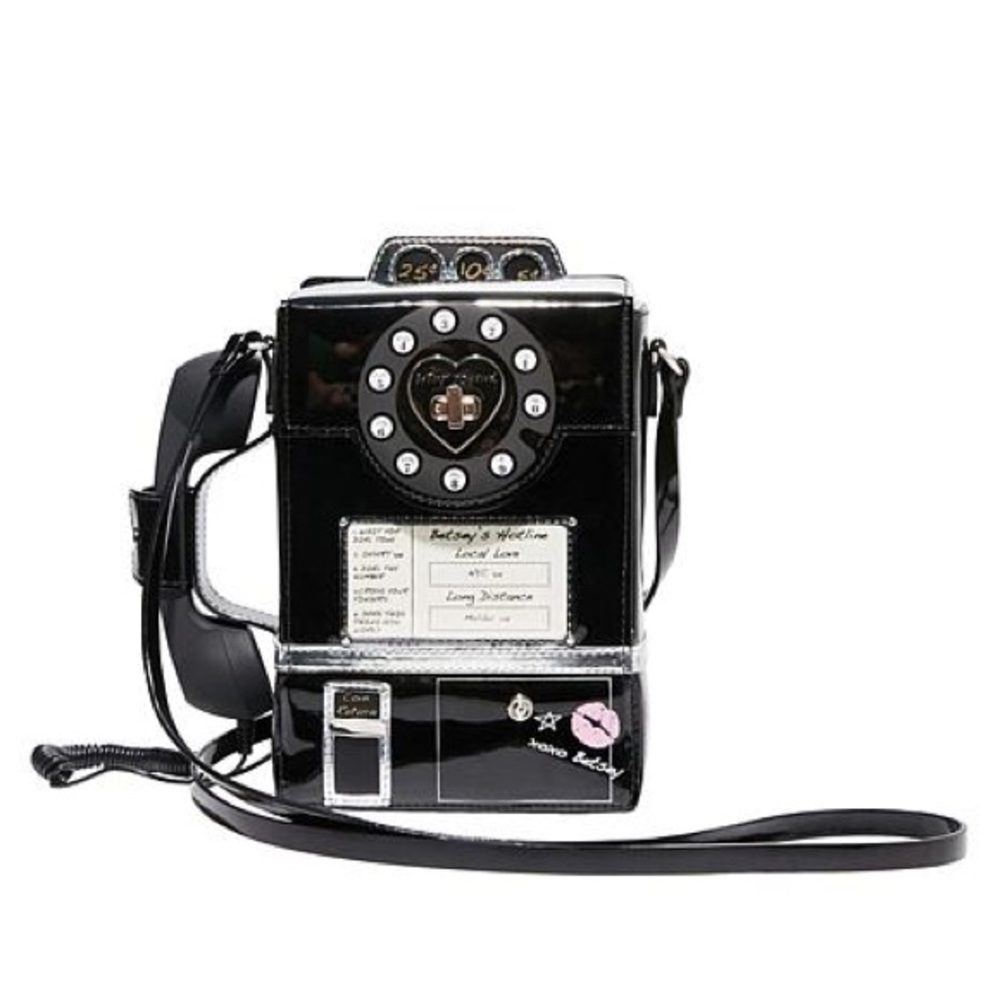 Betsey Johnson retro payphone Call a friend purse
